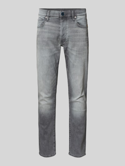 G-Star Raw Slim Fit Jeans im Used-Look Modell '3301' Hellgrau 2