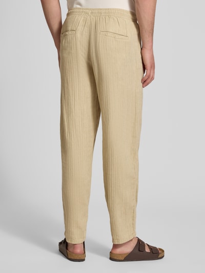 Redefined Rebel Hose aus Leinen-Baumwoll-Mix mit elastischem Bund Offwhite 5