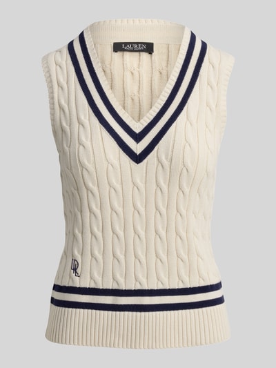 Lauren Ralph Lauren Bezrękawnik o kroju regular fit z czystej bawełny Écru 2