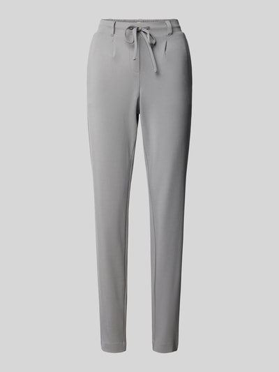 Tom Tailor Loose fit stoffen broek van soepele viscose Lichtgrijs - 2