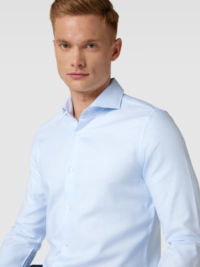 Joop! Slim Fit Zakelijk overhemd met haaikraag, model 'Spread' Lichtblauw - 3