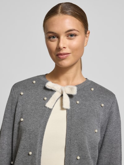More & More Kurtka z dzianiny z mieszanki wiskozy z perełkami Średnioszary 3