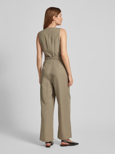 Mango Jumpsuit mit Gürtel Khaki 5