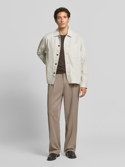 Selected Homme Koszula wierzchnia o kroju relaxed fit z czystej bawełny model 'HENRY' Piaskowy 1