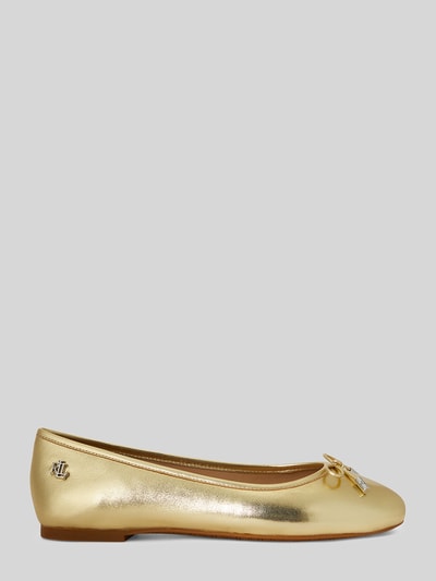 Lauren Ralph Lauren Ballerina aus echtem Schafsleder Gold 2