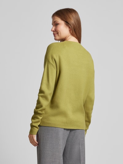 Christian Berg Woman Gebreide pullover met ronde hals Grasgroen - 5