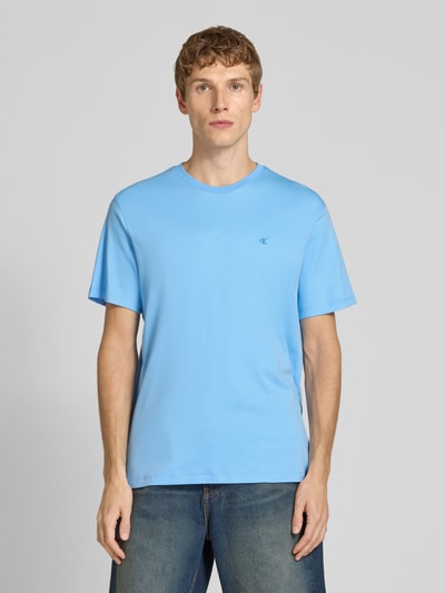 CK Calvin Klein T-Shirt mit Label-Stitching Sky 4