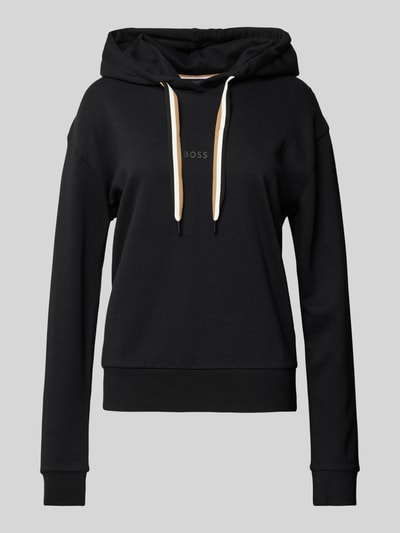 BOSS Hoodie mit Label-Print Modell 'STRIPE' Black 2