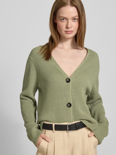 Marc O'Polo Relaxed Fit Strickjacke aus reiner Baumwolle Lind 3