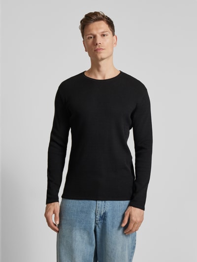 Tom Tailor Denim Regular Fit Strickpullover aus Baumwolle Black 4