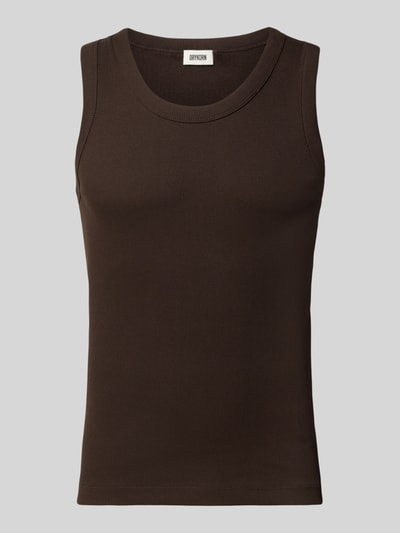 DRYKORN Tanktop in Ripp-Optik Modell 'Nathan' Dunkelbraun 2