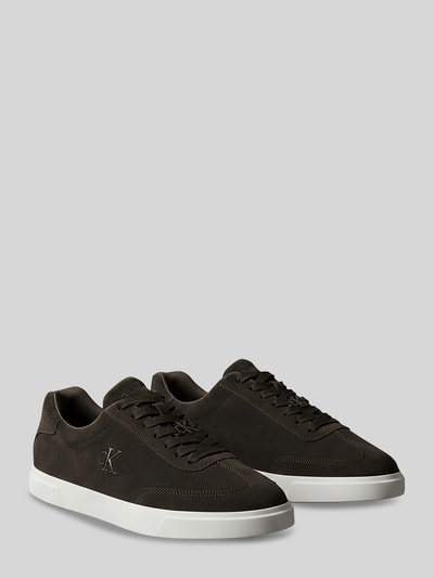 CK Calvin Klein Sneaker aus echtem Rindsleder mit Logo-Details Dunkelbraun 1