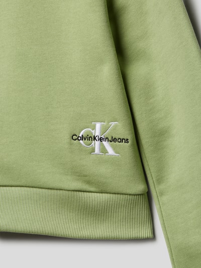 Calvin Klein Jeans Hoodie met labelstitching Zachtgroen - 2