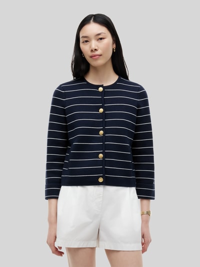 Tommy Hilfiger Boxy Fit Strickjacke aus reiner Baumwolle Marine 4