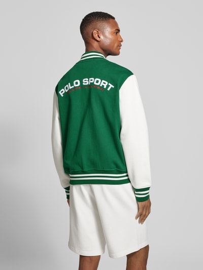 Polo Sport College-Jacke mit Label-Stitching Gruen 5