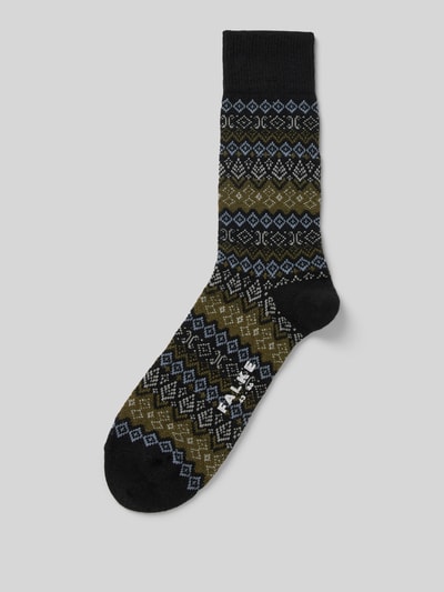 Falke Socken mit Label-Detail und Woll-Anteil Modell 'ASPEN' Black 1