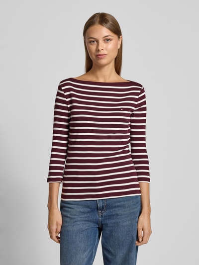 Tommy Hilfiger Slim Fit T-Shirt aus reiner Baumwolle Bordeaux 4