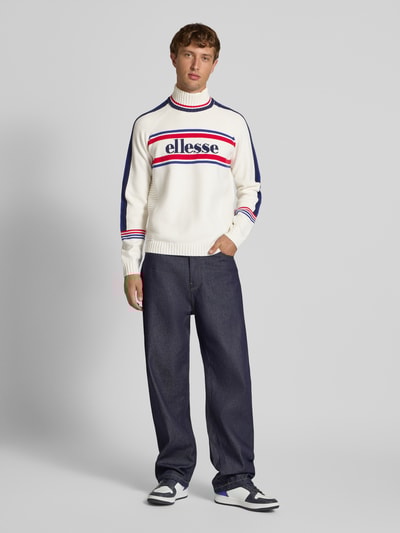 Ellesse Gebreide pullover met opstaande kraag, model 'PELLINI' Offwhite - 1