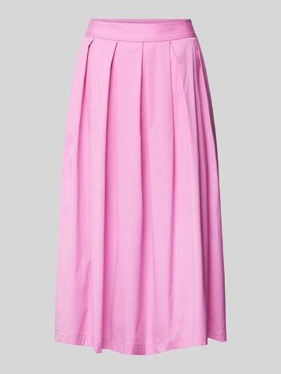 0039 Italy Spódnica midi z plisami model ‘Kylie’ Mocnoróżowy 2