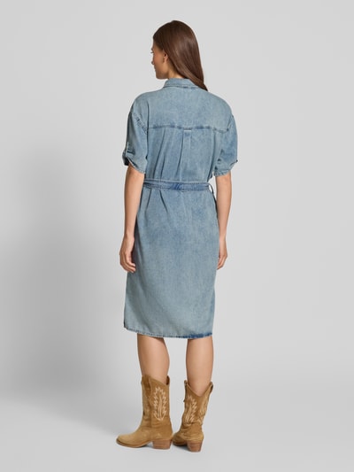 Mustang Knielanges Kleid mit Knopfleiste Modell 'Camilla' Hellblau 5