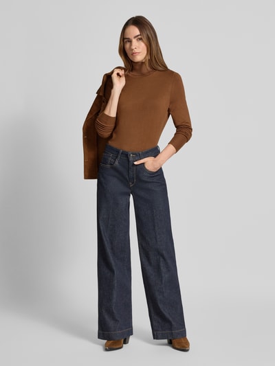 Christian Berg Woman Rollkragenpullover aus Viskose-Mix Cognac 1