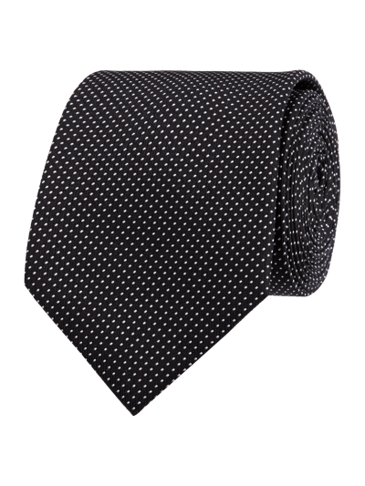 Montego Krawatte mit Punktemuster Black 1