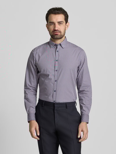 Christian Berg Men Vrijetijdsoverhemd met knoopsluiting Donkeroranje - 4