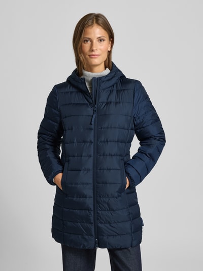 Tom Tailor Denim Regular Fit Steppmantel mit Kapuze Dunkelblau 4