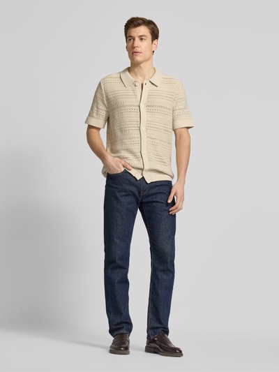 SELECTED HOMME Regular fit vrijetijdsoverhemd met polokraag, model 'PALO' Beige - 1