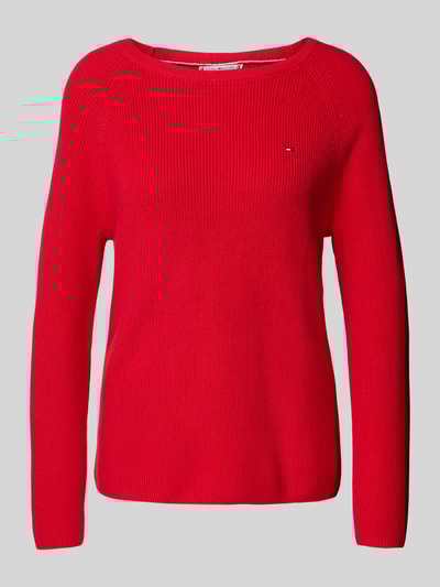 Tommy Hilfiger Regular fit gebreide pullover van zuiver katoen Rood - 2