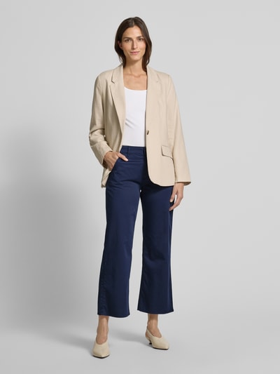 Brax Spodnie materiałowe o rozkloszowanym, skróconym kroju model ‘STYLE.MAINE’ Granatowy 1