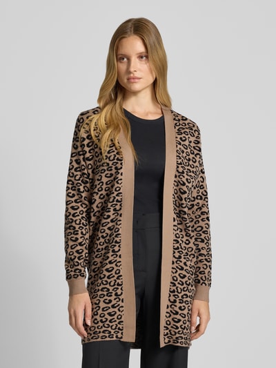 Vero Moda Regular fit cardigan van viscosemix, model 'NANCY' Beige gemêleerd - 4