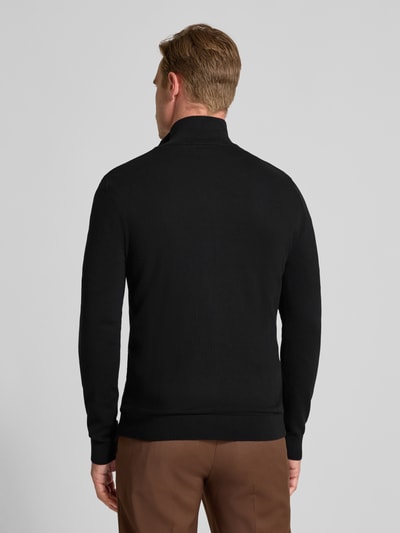 SELECTED HOMME Regular fit gebreid jack van puur katoen, model 'BERG' Zwart - 5