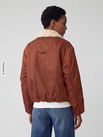 s.Oliver RED LABEL Bomberjacke mit Teddykragen Cognac 5