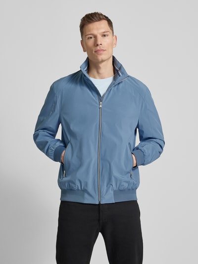 Christian Berg Men Blouson met opstaande kraag en ritszakken Blauw - 4