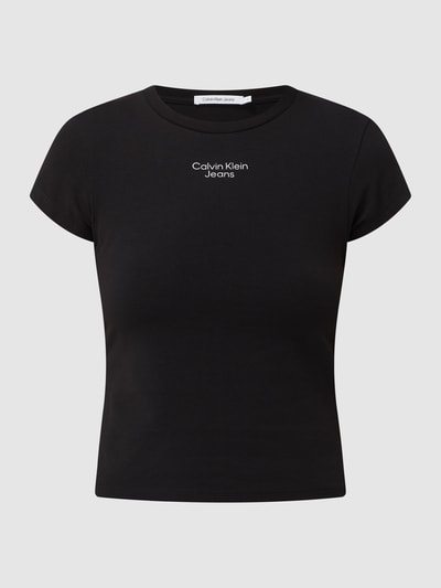 Calvin Klein Jeans T-shirt ze streczem  Czarny 2