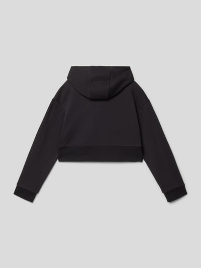 adidas Originals Cropped Hoodie mit Label-Print Black 3