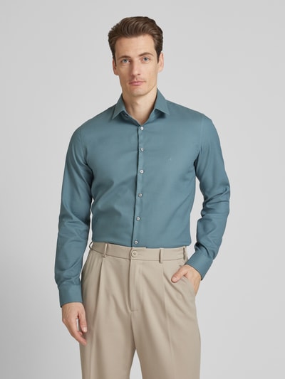 CK Calvin Klein Slim Fit Business-Hemd mit Knopfleiste Modell 'Bari' Gruen 4