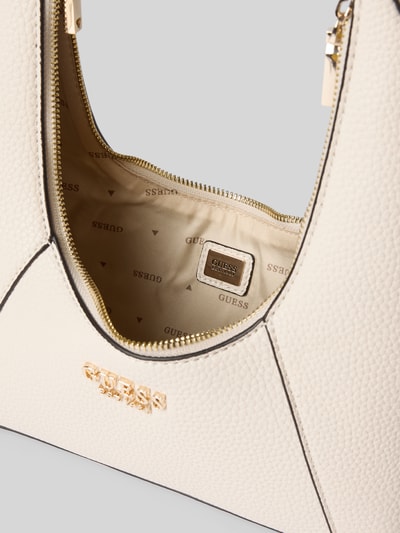 Guess Handtasche mit Label-Applikation Modell 'CALISTA' Ecru 5