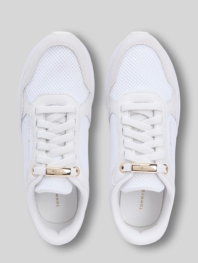 Tommy Hilfiger Sneaker aus Veloursleder mit Mesh-Details Weiss 3