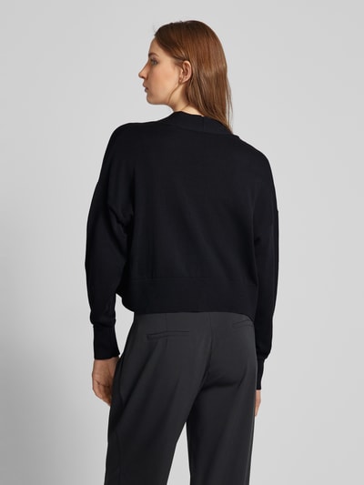 Esprit Cropped Cardigan mit gerippten Abschlüssen Black 5