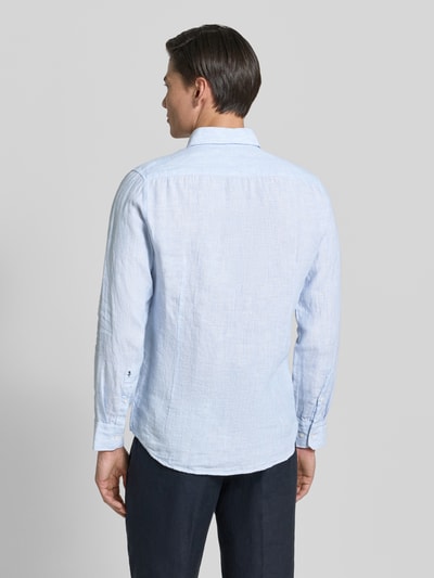 Seidensticker Slim Fit Leinenhemd mit Kentkragen Bleu 5