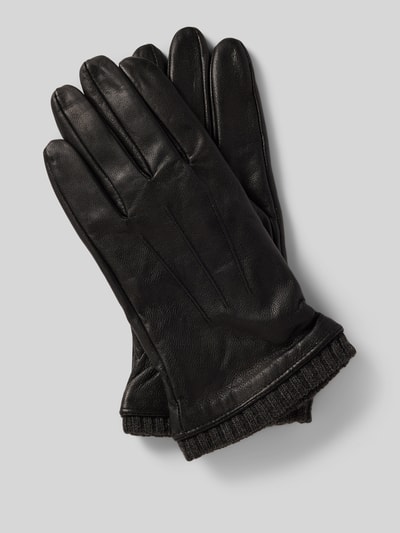 EEM Rękawiczki z prążkowanym wykończeniem Czarny 1