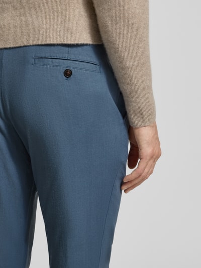 Christian Berg Men Straight fit stoffen broek van viscosemix Blauw - 3