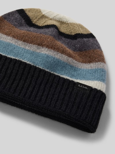 PAUL SMITH Beanie mit Label-Detail Mittelbraun Mel 2