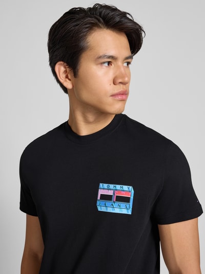 Tommy Jeans Regular Fit T-Shirt aus reiner Baumwolle Black 3