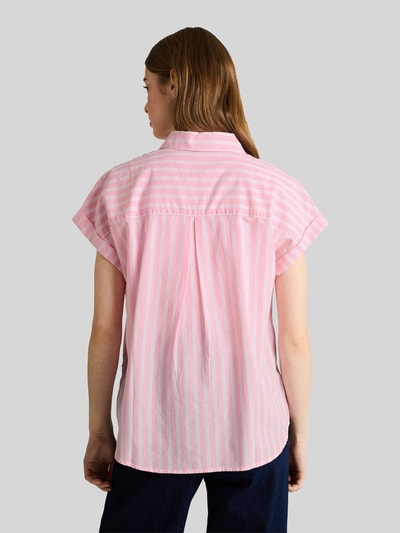 Tom Tailor Denim Relaxed Fit Bluse aus reiner Baumwolle Pink 5