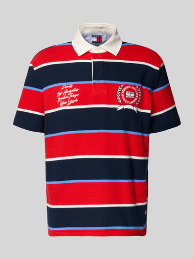 Tommy Jeans Regular Fit Poloshirt aus reiner Baumwolle Rot 2