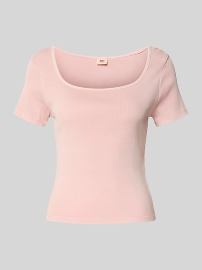 Levi's® T-Shirt in Ripp-Optik mit Karree-Ausschnitt Rosa 2