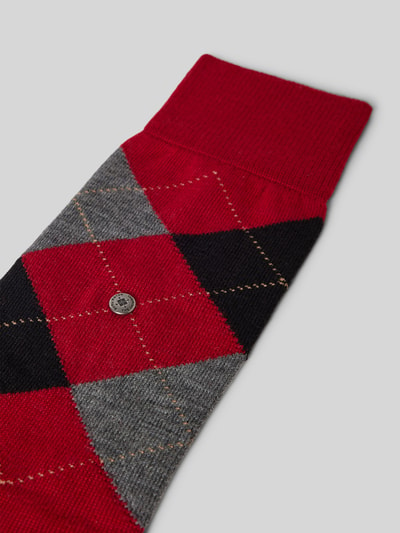 Burlington Socken aus Schurwoll-Mix mit Label-Detail Modell 'Edinburgh' Rot 2